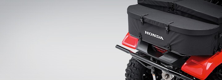 Parts and Accessories. Go the extra mile to express your style. Honda logo on back of ATV.